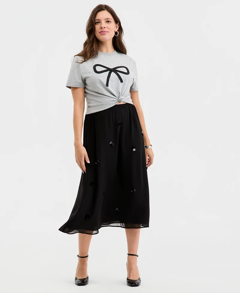 On 34th Women's Embellished Pull-On Midi Skirt, Macy's Exclusive