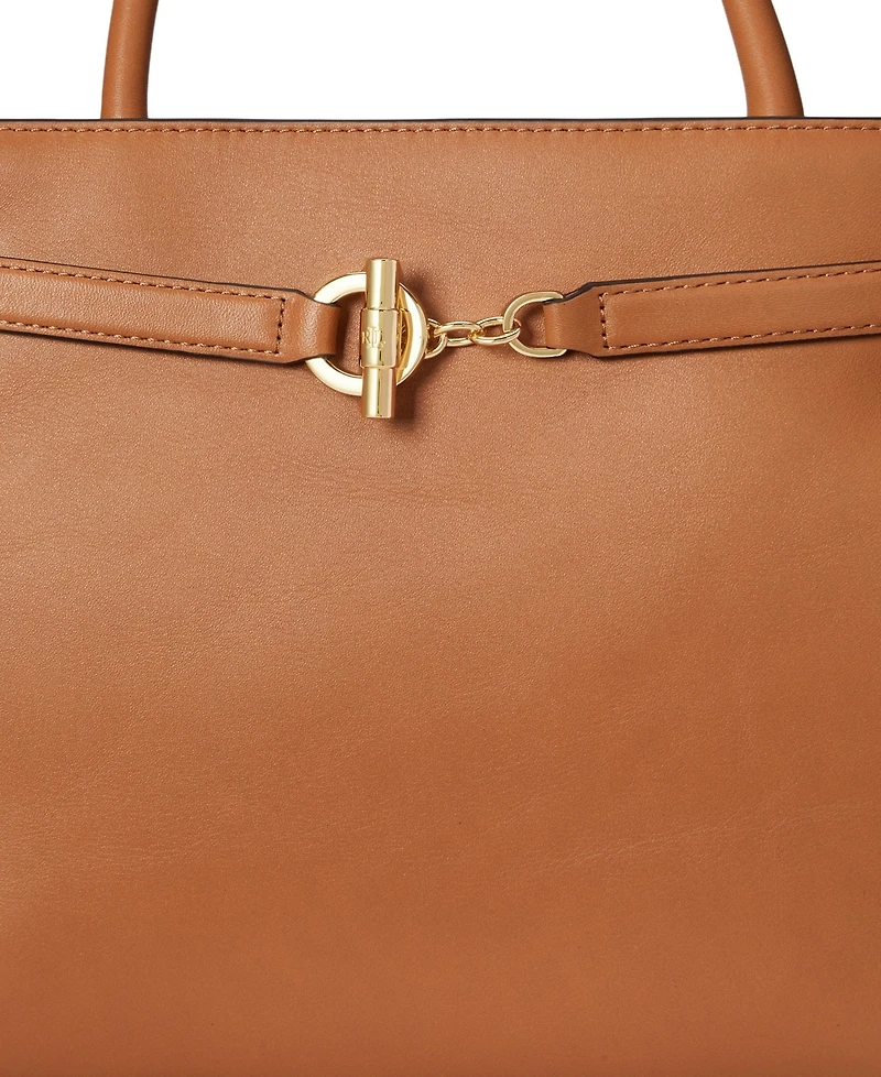 Lauren Ralph Leather Blaike Satchel Bag