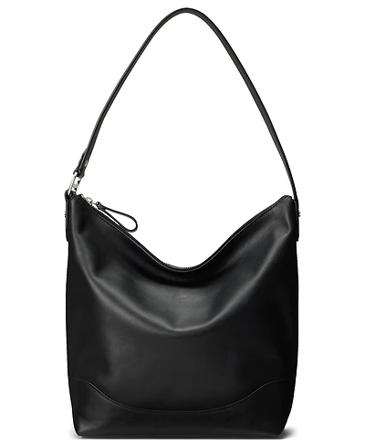 Lauren Ralph Smooth Leather Tasha Bucket Bag