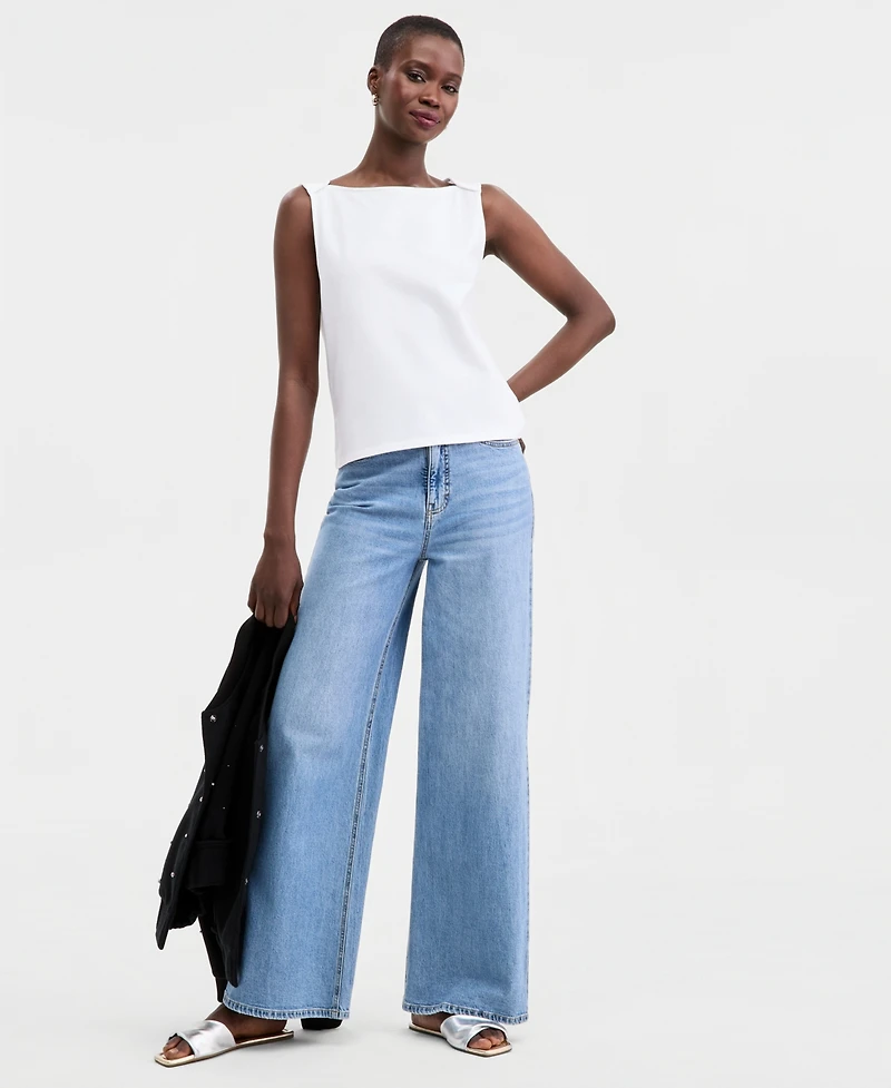 On 34th Women's Knit Sleeveless Boat-Neck Top, Macy's Exclusive