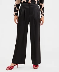 On 34th Women's Solid Satin Wide-Leg Pants, Macy's Exclusive