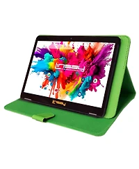 Linsay New 10.1" Tablet Octa Core 128GB Bundle with Green Style Case Newest Android 13