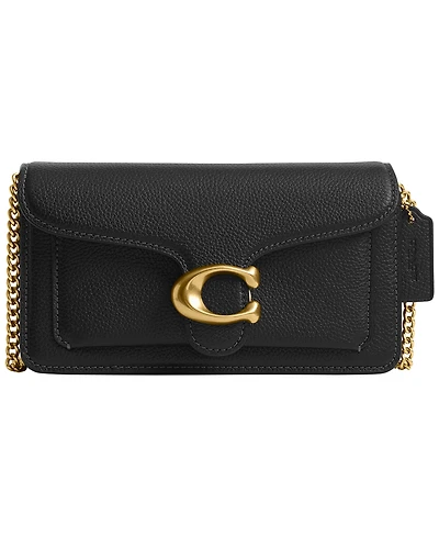 Coach Polished Pebbled Leather Tabby Chain Crossbody Bag