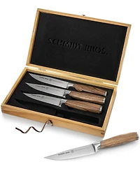Schmidt Brothers Zebra Wood 4-Pc. Steak Knife Set