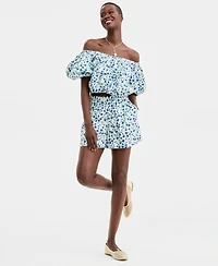 On 34th Women's Ditsy Floral Pull-On Shorts, Macy's Exclusive