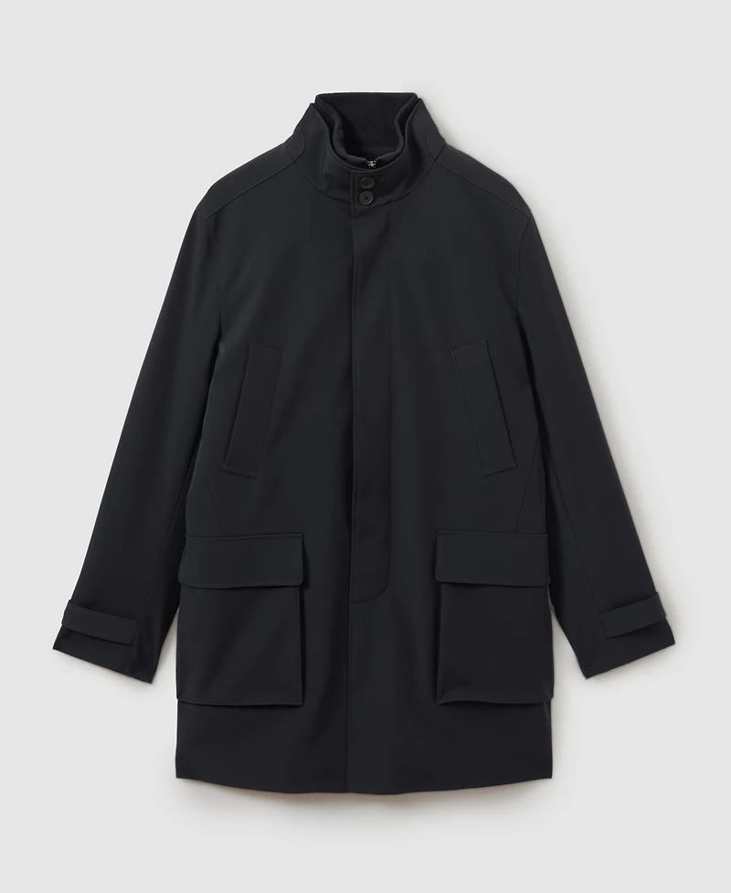 Reiss Men's Hybrid Removable Funnel Neck Overcoat
