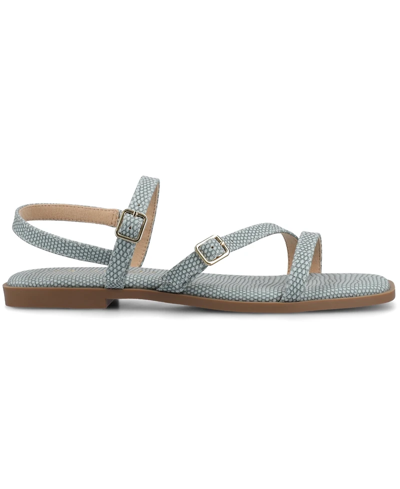 Journee Collection Women's Brianna Open Toe Ankle Strap Sandals