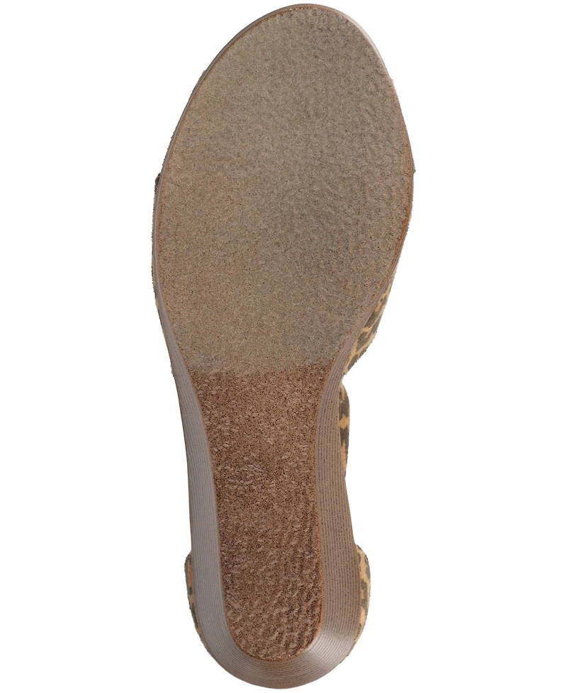 Journee Collection Womens Kedzie Medium and Wide Width Comfort System Peep Toe Wedge Sandals