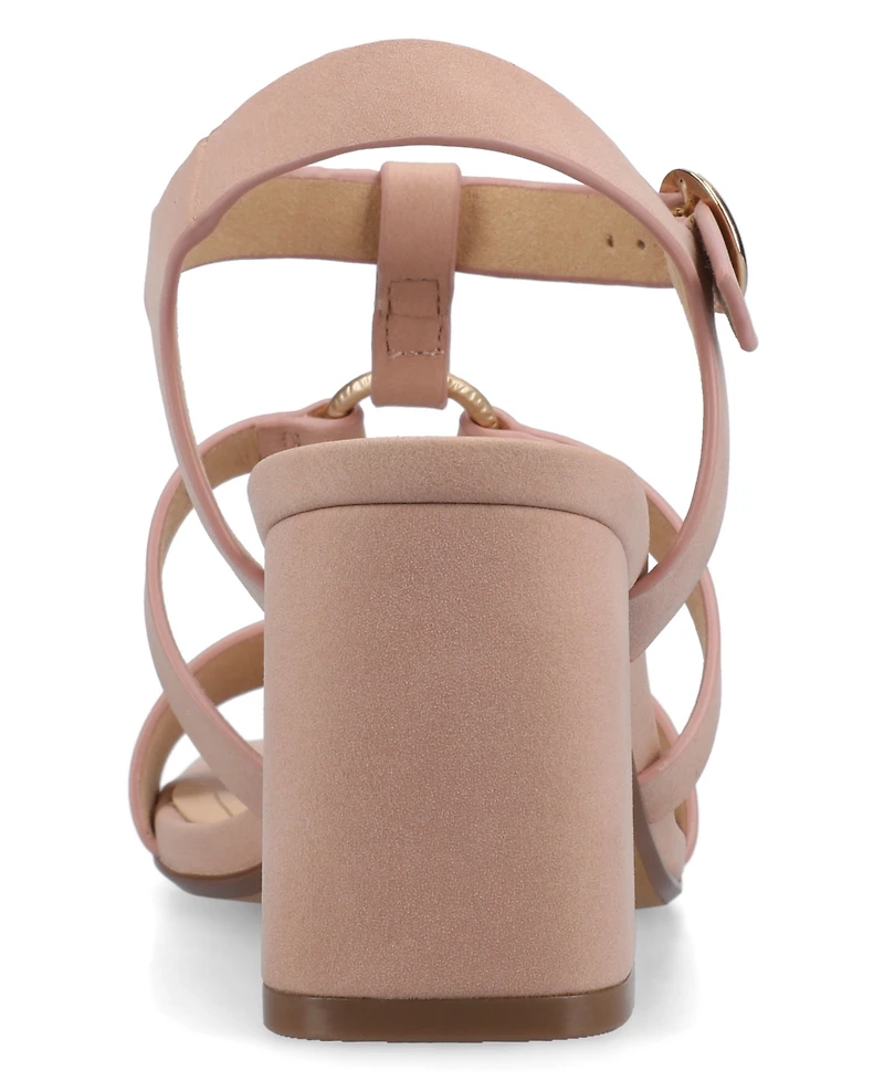 Journee Collection Women's Merisol Open Toe Ankle Strap Sandals