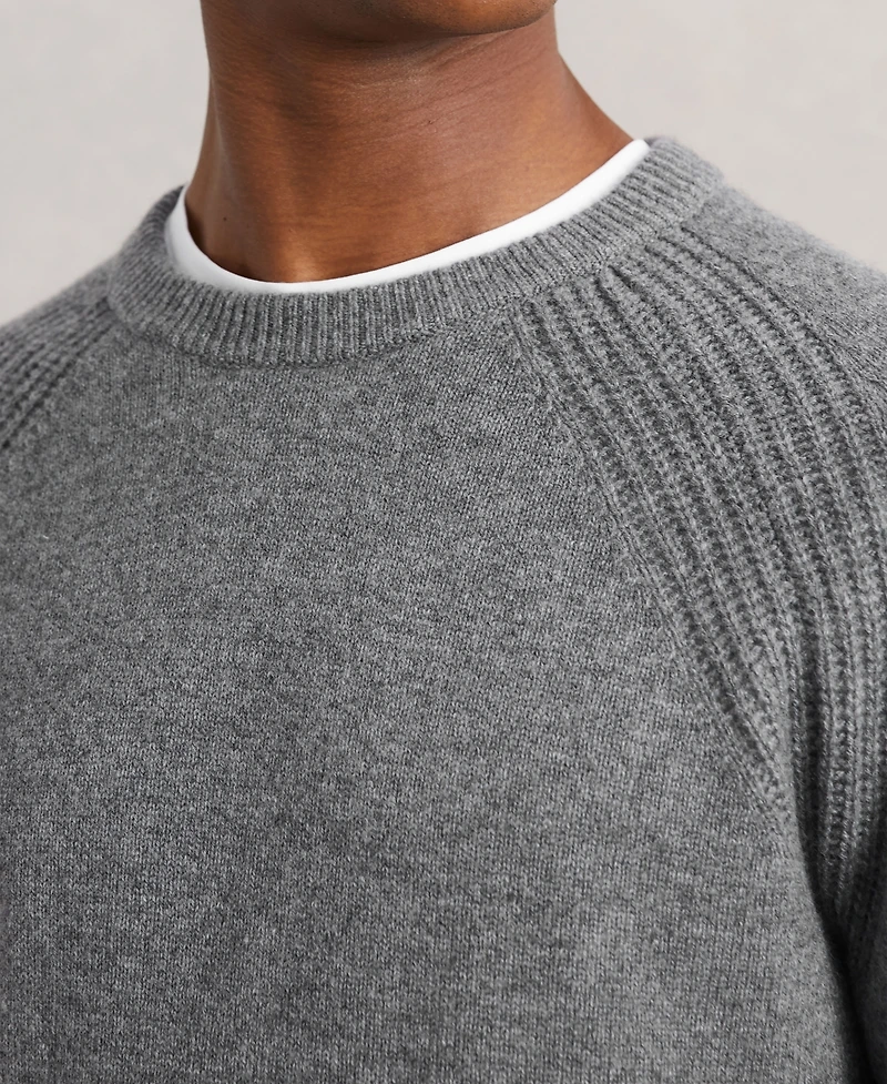 Reiss Men's Wool-Cashmere Reverse-Seam Sweater