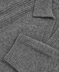 Reiss Men's Wool-Cashmere Open-Collar Sweater