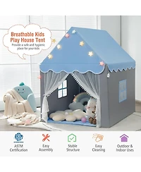 Sugift Kids Playhouse Tent With Star Lights And Mat.