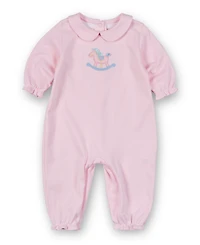 Florence Eiseman Baby Girls Stripe Knit Longall With Rocking Horse