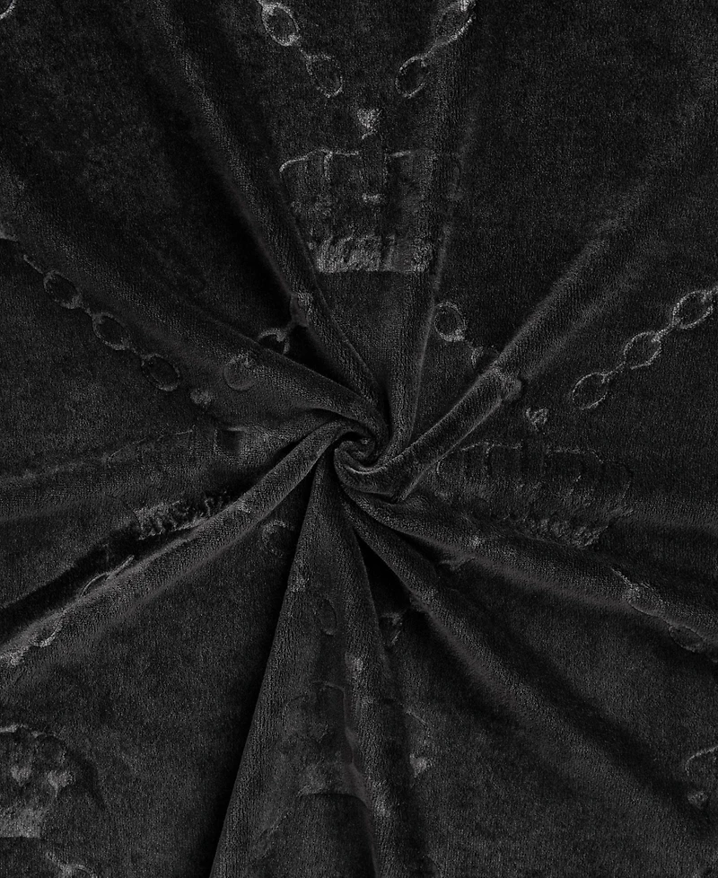 Juicy Couture Embossed Crown Throw, 50" x 70"