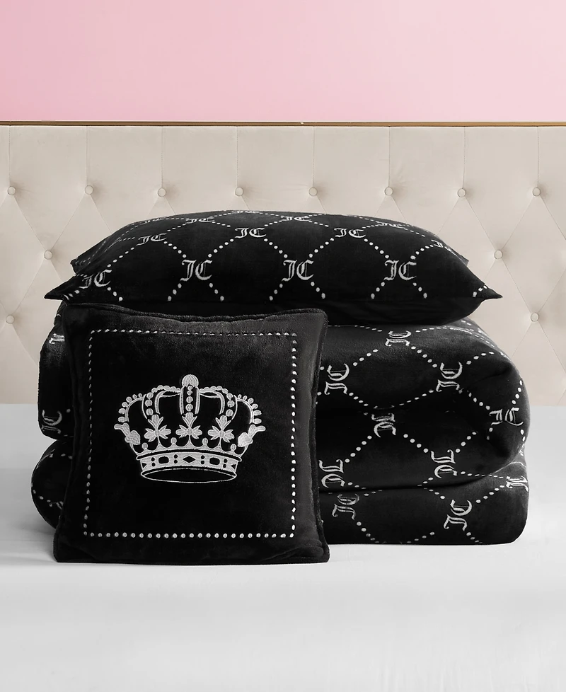 Juicy Couture Plush Reversible Trellis Link 3-Pc. Comforter Set, Twin/Twin Xl