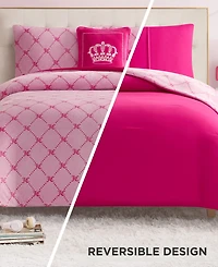 Juicy Couture Plush Reversible Trellis Link 4-Pc. Comforter Set, Full/Queen