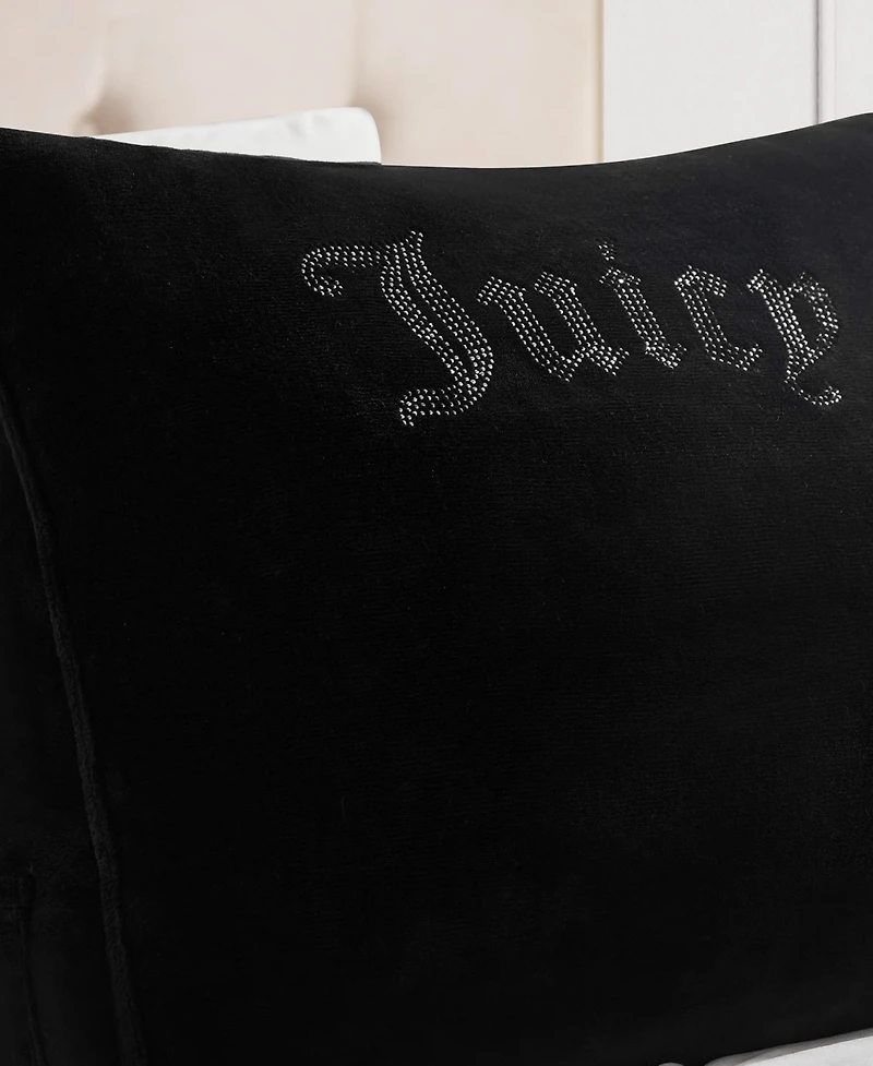 Juicy Couture Rhinestone Wedge Pillow, 18" x 24"