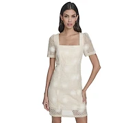 Vince Camuto Women's Novelty Square Neck Dress