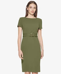 Calvin Klein Women's Crewneck Short-Sleeve Dress