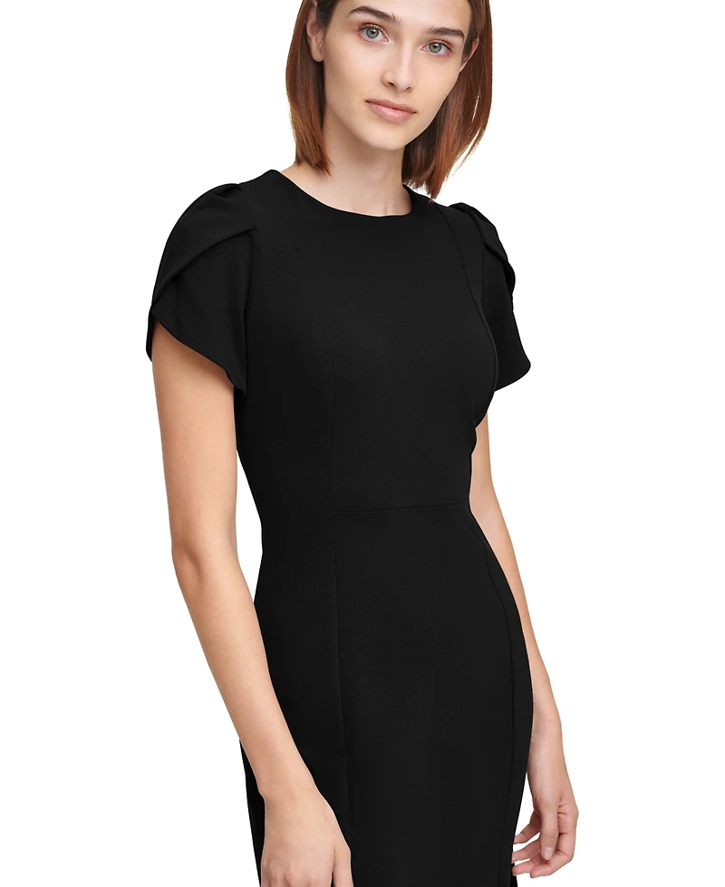 Calvin Klein Women's Crewneck Short-Sleeve Midi Dress