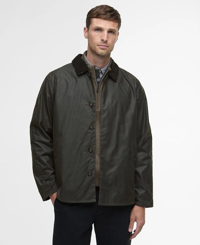 Barbour Men's Short Lorden Wax Mac Collar Jacket