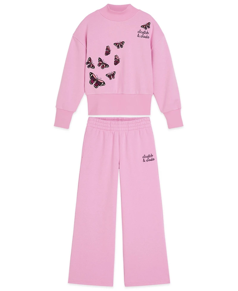 Scotch & Soda Girls Toddler 2T-4T 2-Piece Long-Sleeve Top and Joggers Set
