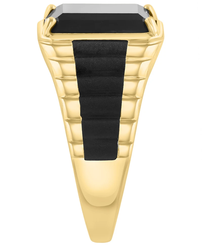 Effy Collection Men's Onyx Ring in 14k Yellow Gold