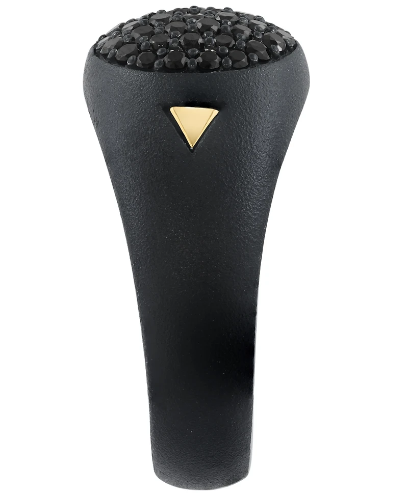 Effy Collection Men's Black Spinel (3/4 ct. t.w.) Ring in Sterling Silver