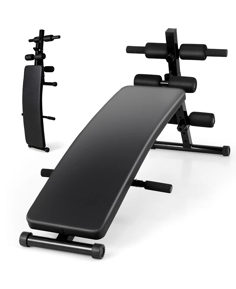 Sugift Adjustable Decline Sit Up Bench for Exercise for Home Gym