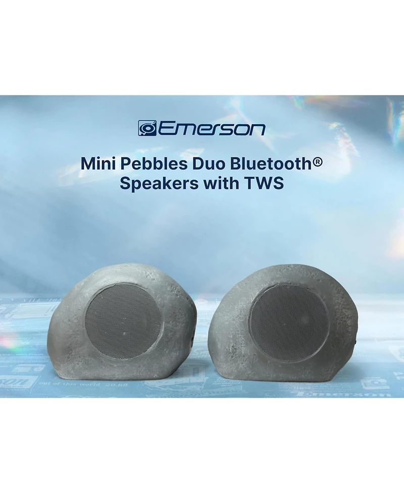 Emerson Ers-2000 Mini Pebbles Bluetooth Waterproof Outdoor Rock Speakers