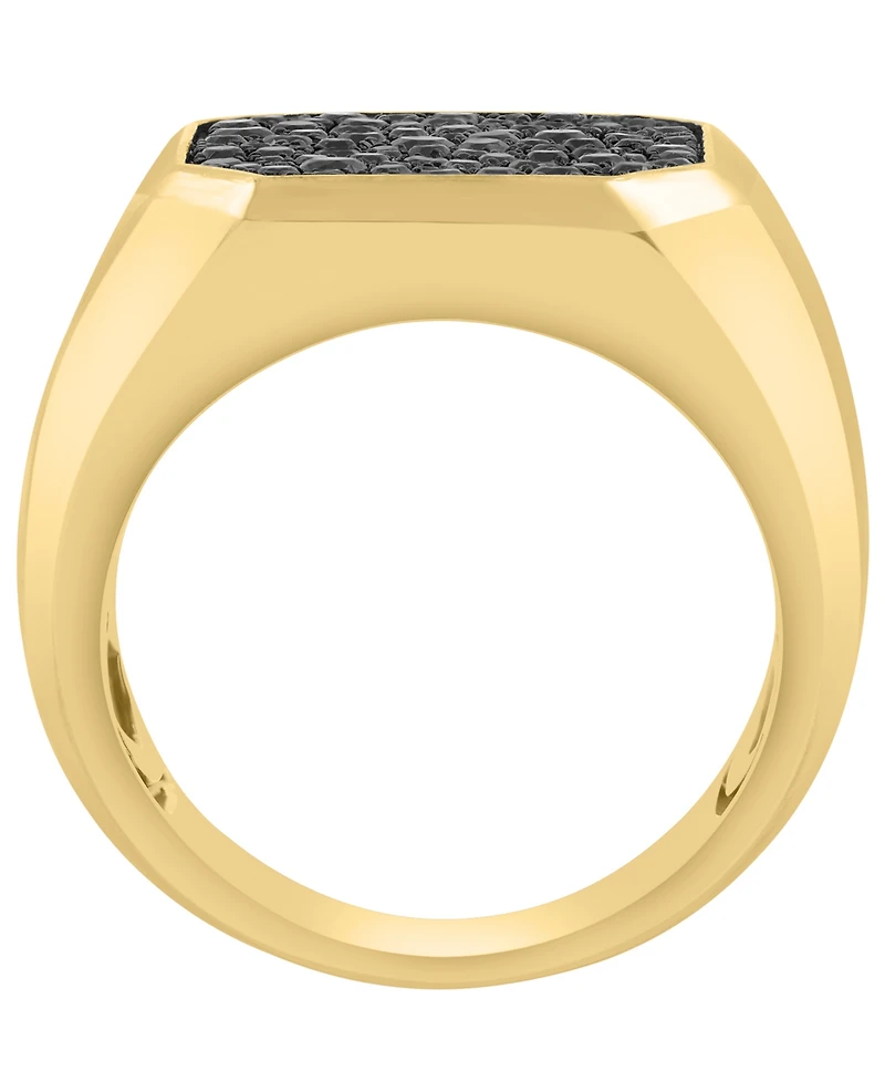 Effy Collection Men's Black Spinel Ring (1-5/8 ct. t.w.) in Gold over Silver