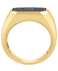 Effy Collection Men's Black Spinel Ring (1-5/8 ct. t.w.) in Gold over Silver