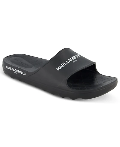 Karl Lagerfeld Paris Men's Logo Print Slides