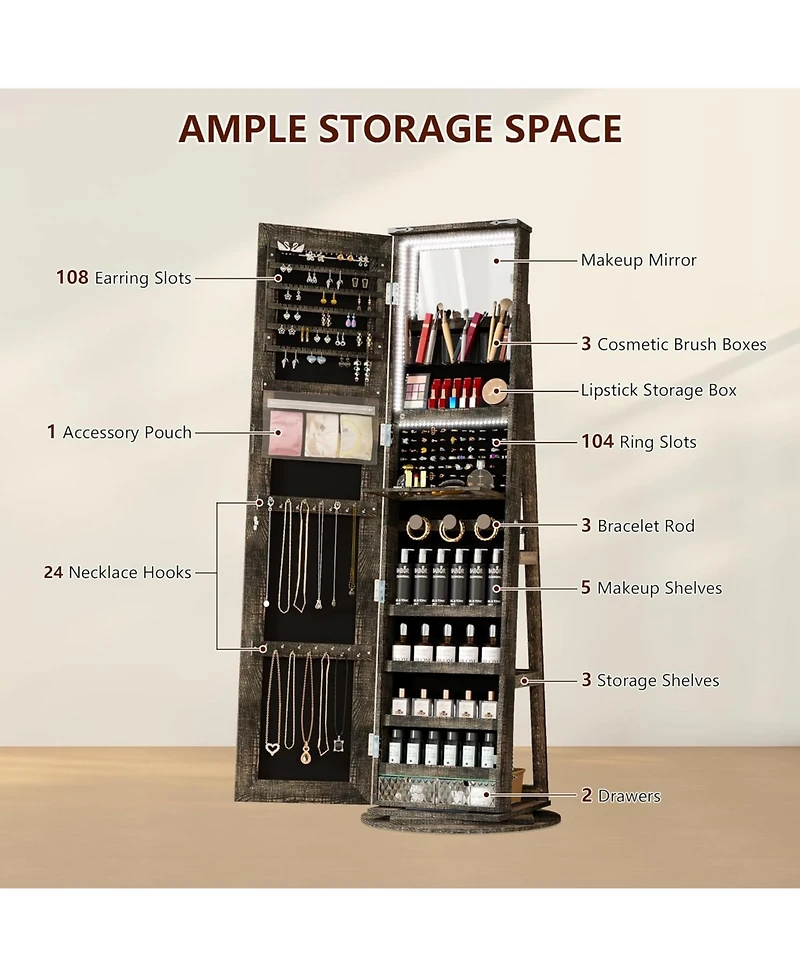 Vlsrka Floor / Wall Full Length Mirror