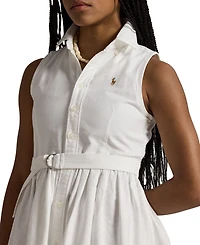 Polo Ralph Lauren Big Girls Belted Cotton Oxford Shirtdress
