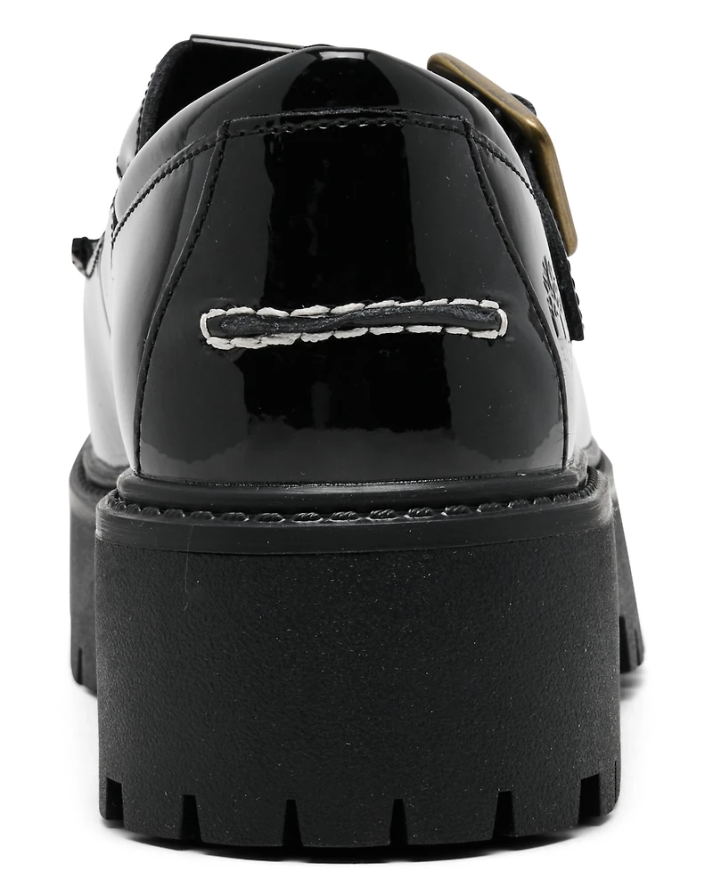 Timberland Women's Patent Leather Stone Street Platform Buckle Casual Shoes from Finish Line