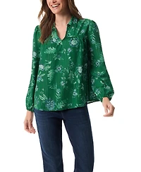 Gloria Vanderbilt Women's Carmen Long-Sleeve Woven Top