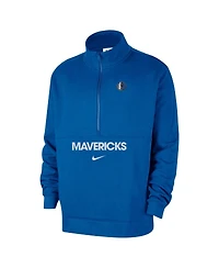 Nike Men's Royal Dallas Mavericks Courtside Club Half-Zip Jacket