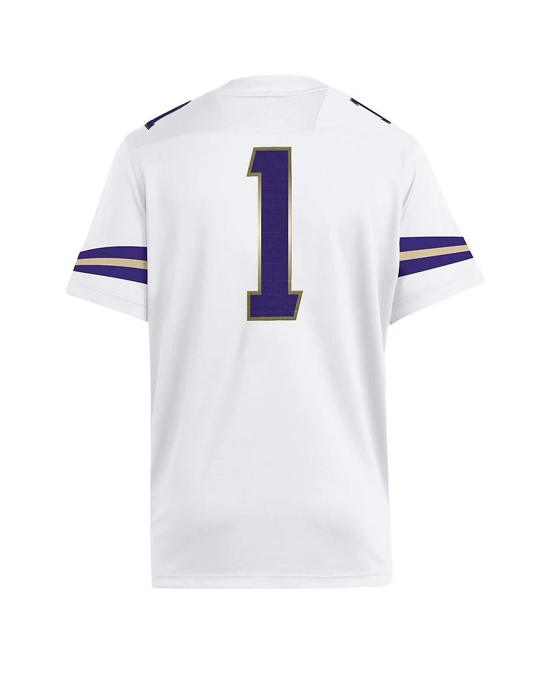 Adidas Men's 1 White Washington Huskies Premier Jersey