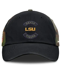 Nike Men's Black/Camo Lsu Tigers 2025 Military Appreciation Club Adjustable Hat