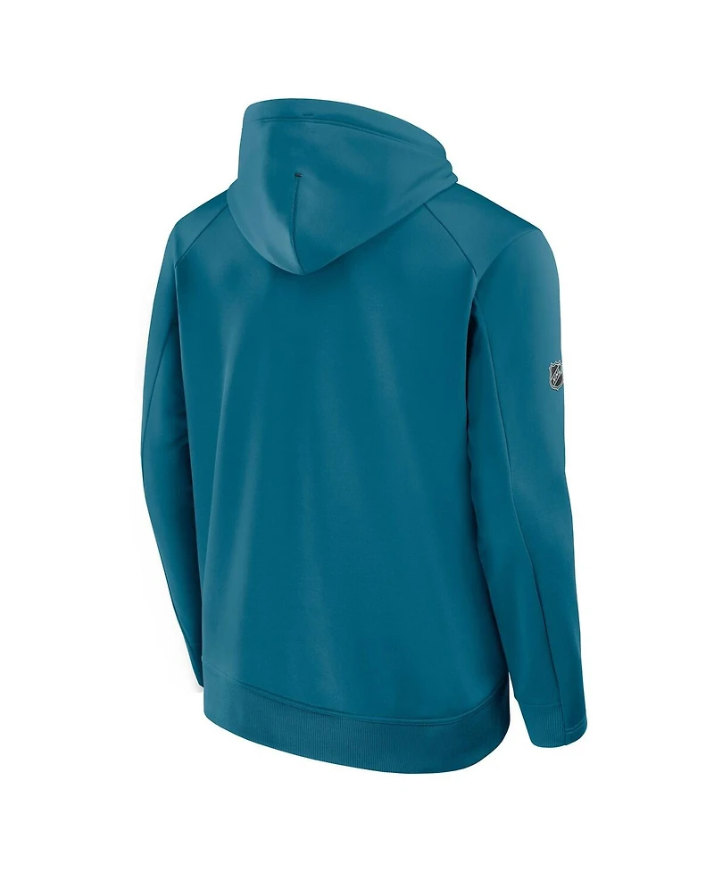 Fanatics Men's Teal San Jose Sharks Authentic Pro Rink Hoodie