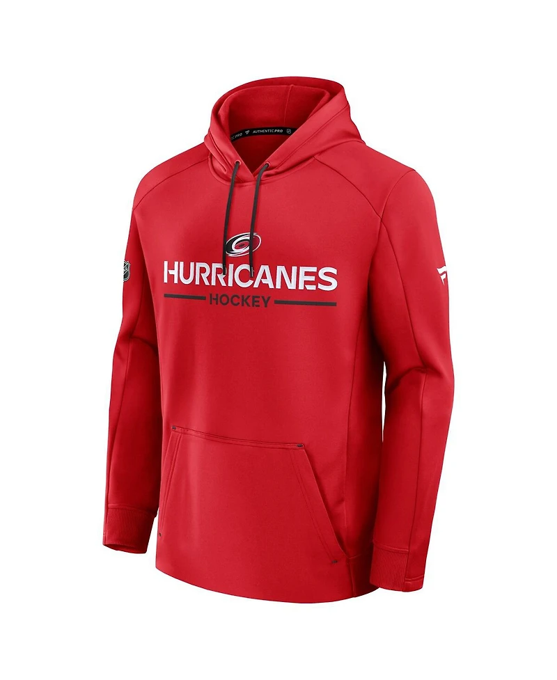 Fanatics Men's Red Carolina Hurricanes Authentic Pro Rink Hoodie
