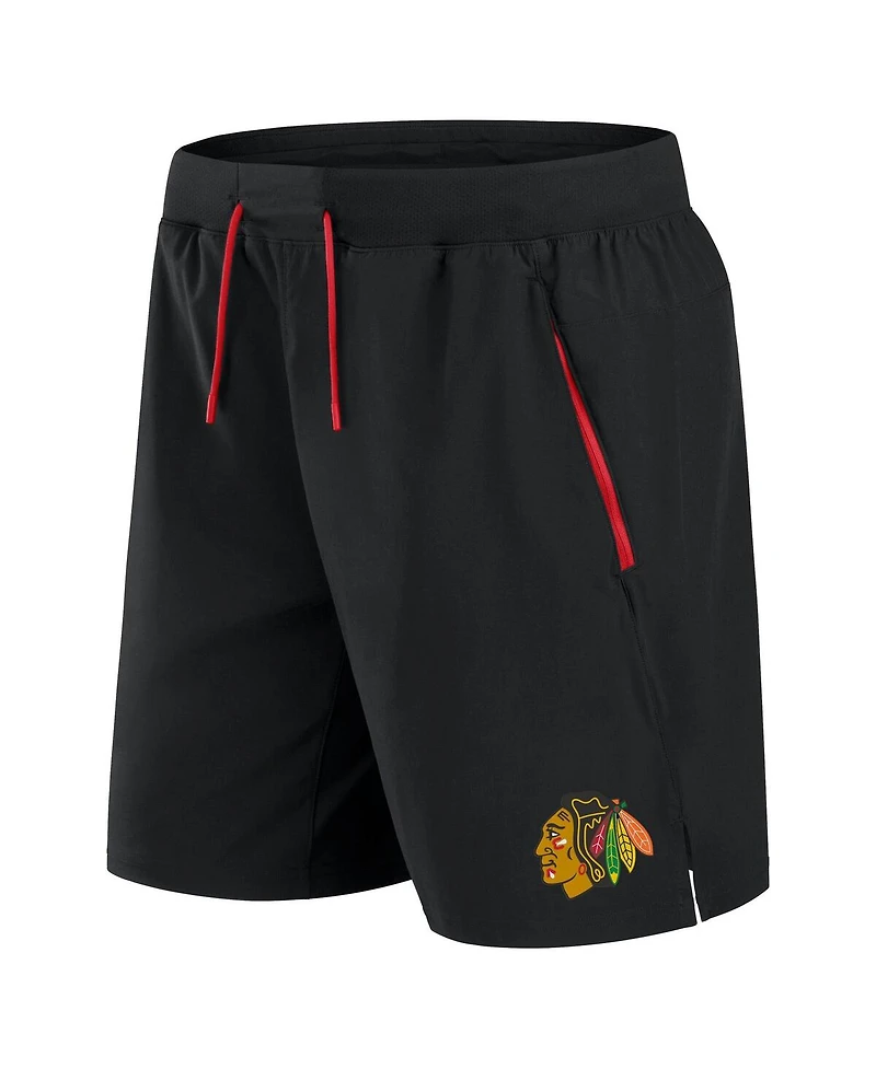 Fanatics Men's Black Chicago Blackhawks Authentic Pro Rink Performance Shorts