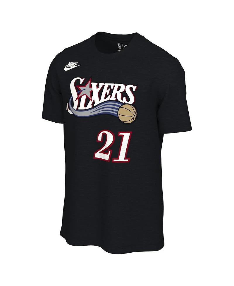 Nike Men's and Women's Joel Embiid Black Philadelphia 76ers Name Number T-Shirt