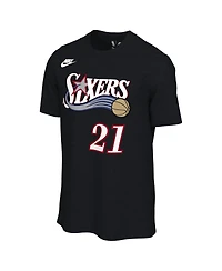 Nike Men's and Women's Joel Embiid Black Philadelphia 76ers Name Number T-Shirt
