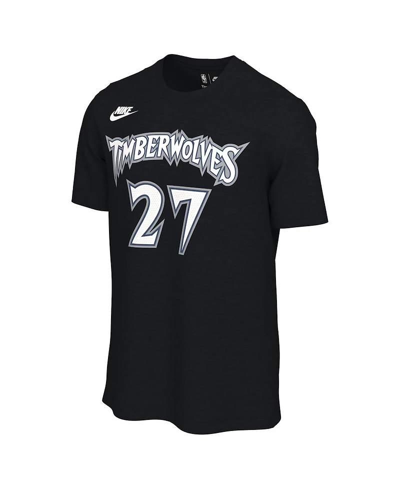 Nike Men's and Women's Rudy Gobert Black Minnesota Timberwolves Name Number T-Shirt