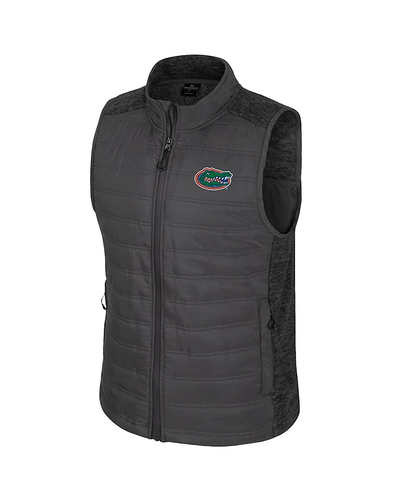 Colosseum Men's Charcoal Florida Gators Nightman Full-Zip Puffer Vest