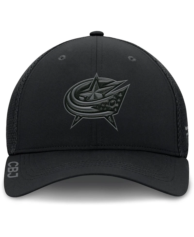 Fanatics Men's Black Columbus Blue Jackets Authentic Pro Road Flex Hat