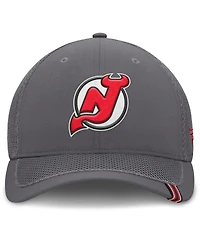 Fanatics Men's Gray New Jersey Devils Clincher Team Stripes Flex Hat