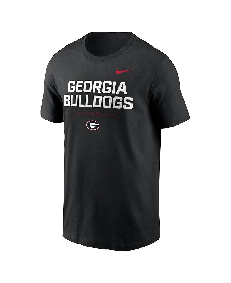 Nike Men's Black Georgia Bulldogs 2025 Courtside Basketball Performance T-Shirt